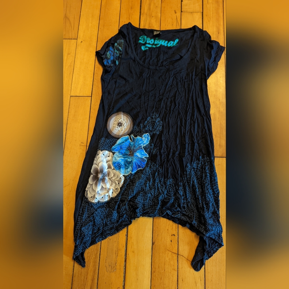 Desigual blue tunic XL